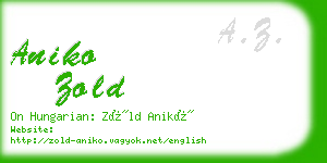 aniko zold business card